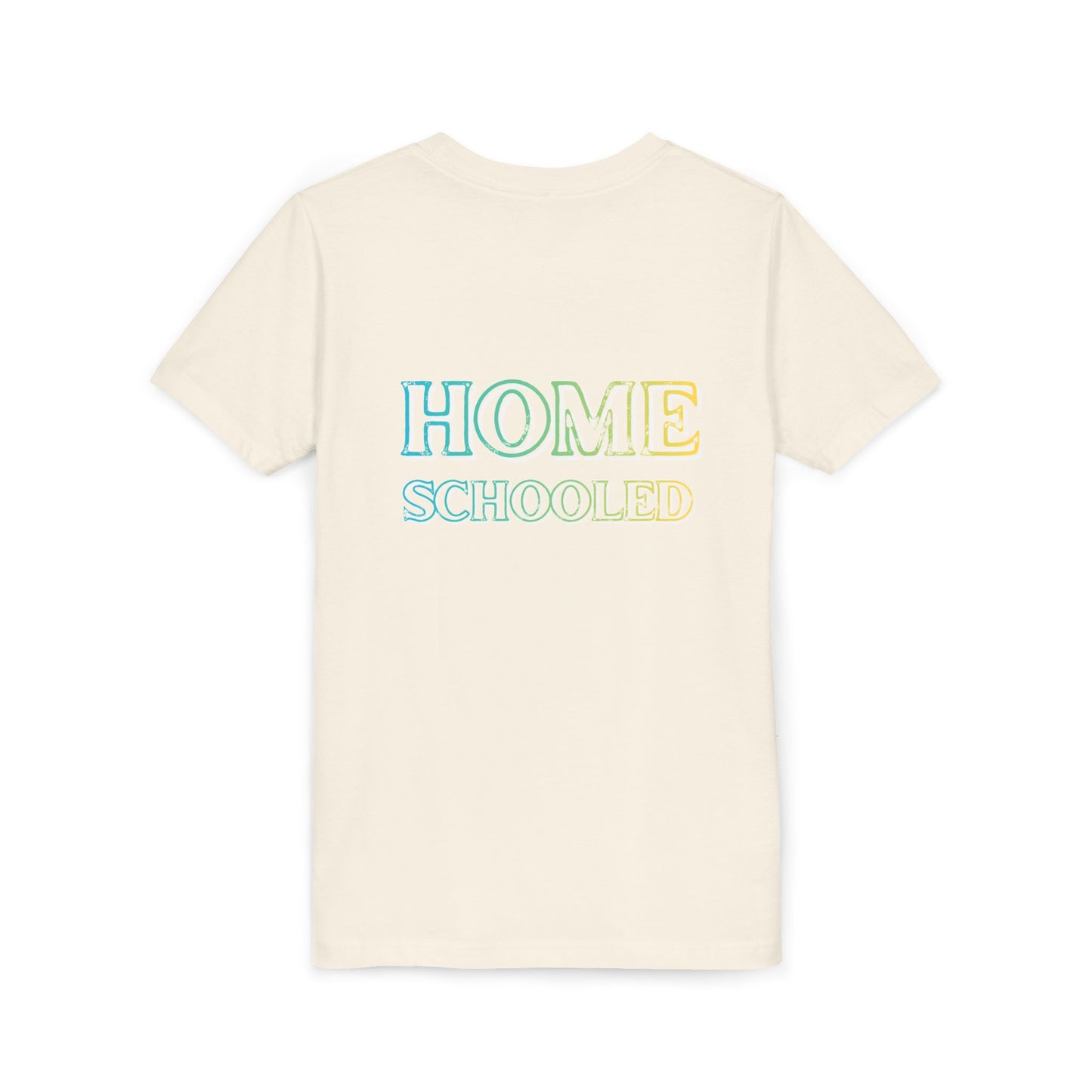 Home Schooled Youth Tee | Pastel Gradient Text, Back Print