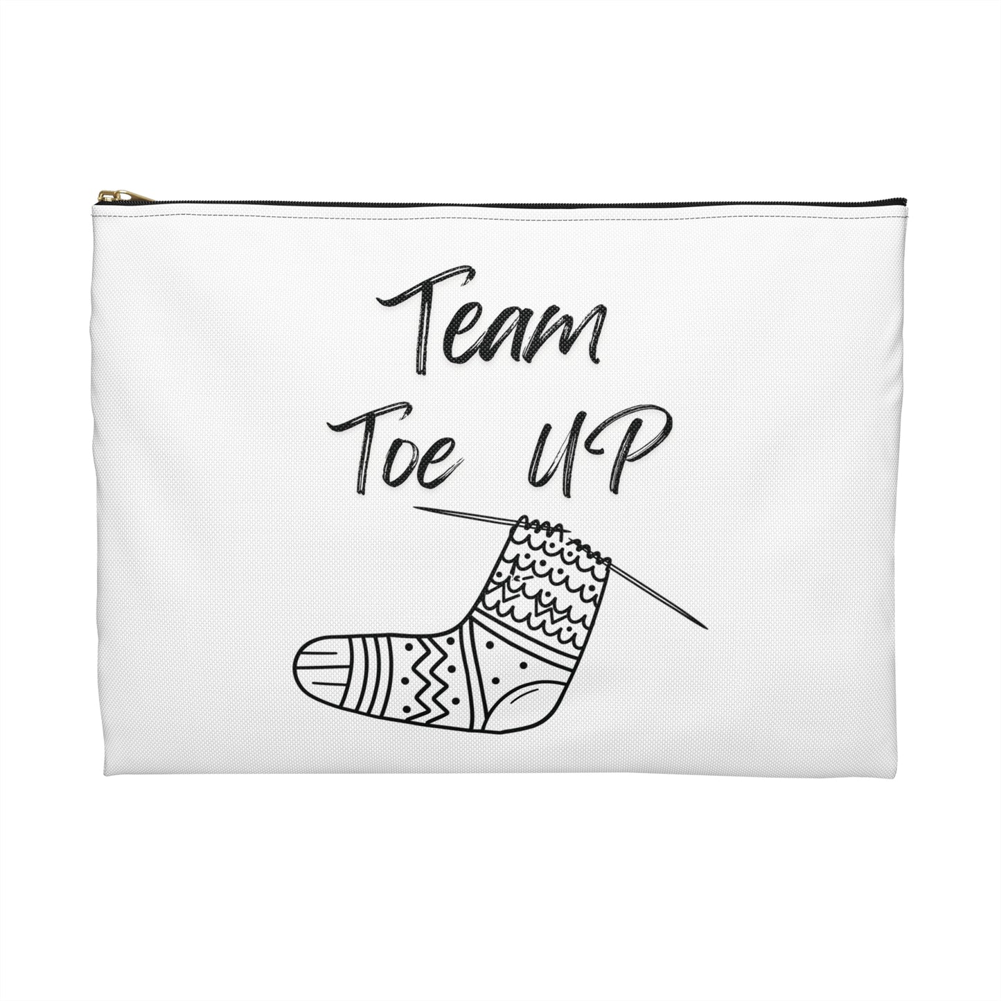 Accessory Pouch — "Team Cuff Down" Winter Print Zipper Pouch