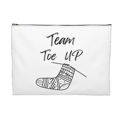 Accessory Pouch — "Team Cuff Down" Winter Print Zipper Pouch