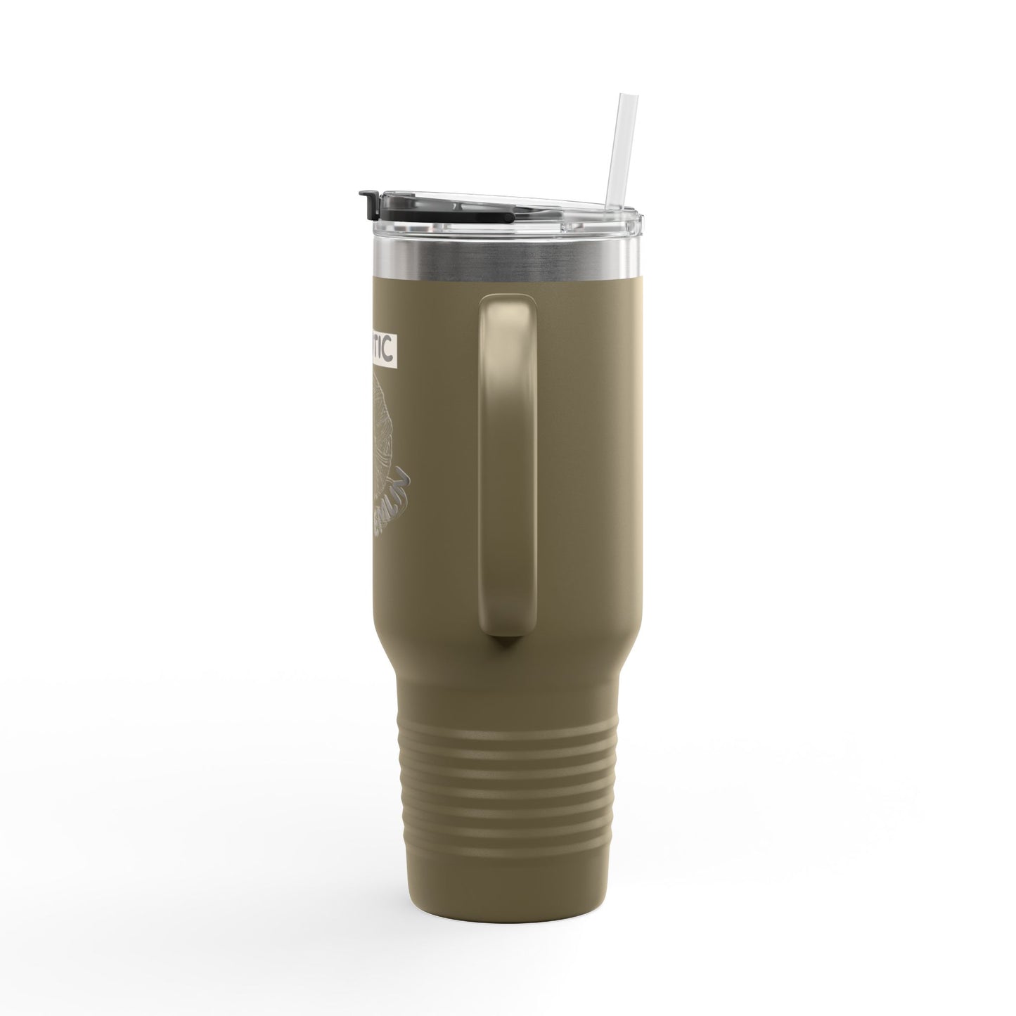 40oz Insulated Travel Mug — "Chaotic Yarn Gremlin" Knitting Lover Tumbler