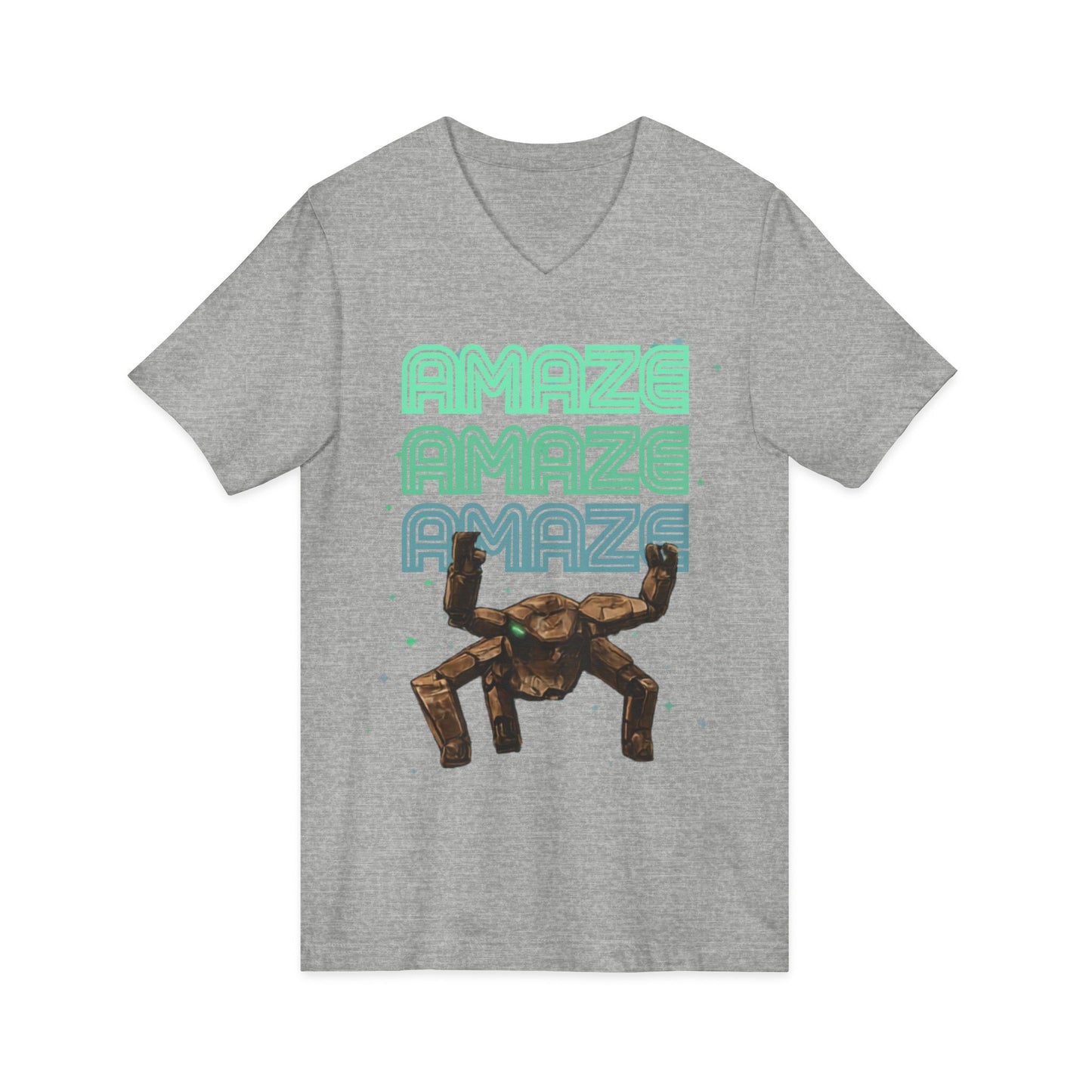 Amaze  VNeck Tee  Retro Graphic Shirt