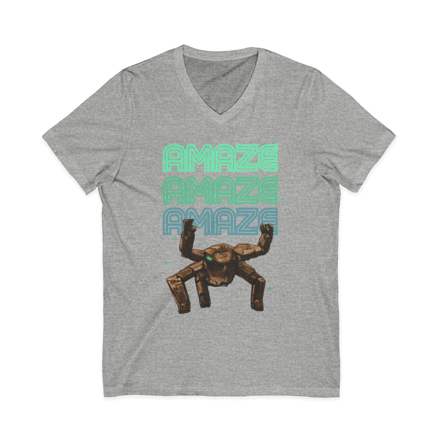 Amaze  VNeck Tee  Retro Graphic Shirt