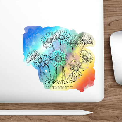 Holographic Daisy Die-Cut Sticker — Oopsydaisy Floral Rainbow Sticker