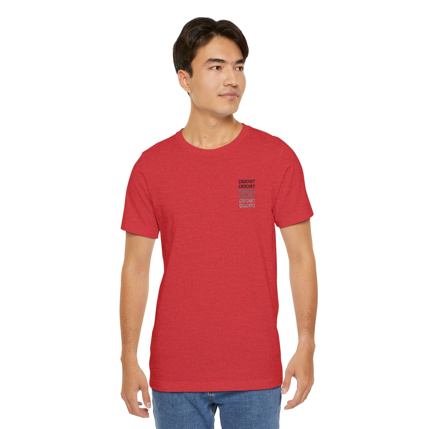 Orange Small-Logo Tee — 'Crochet' Graphic Pocket T-Shirt