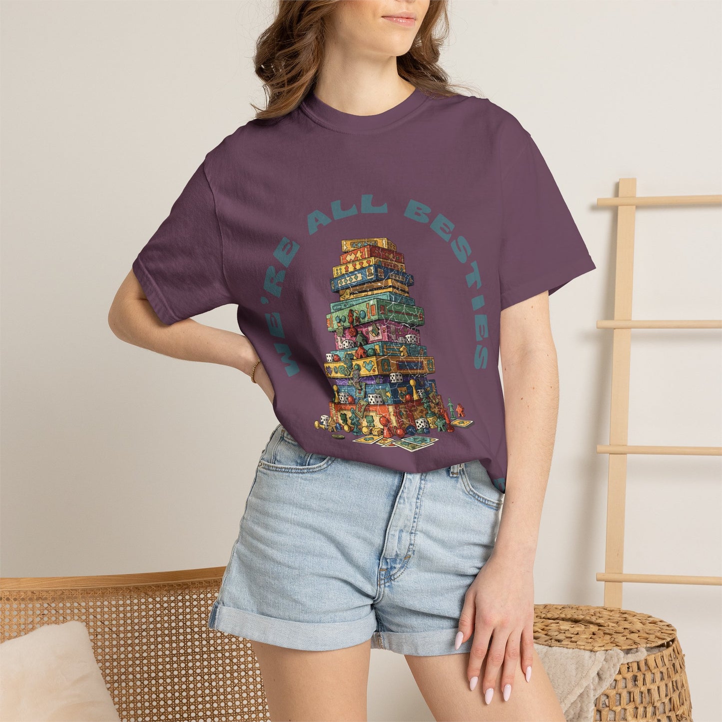Game Night Besties T-Shirt — "We're All Besties Until Game Night" Graphic Tee