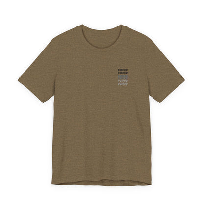Orange Small-Logo Tee — 'Crochet' Graphic Pocket T-Shirt