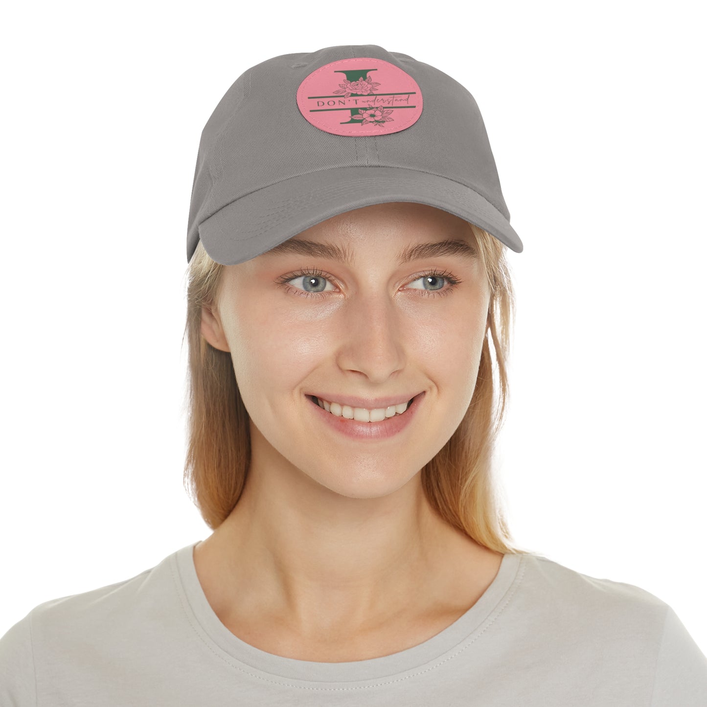 Hat  I dont uinderstand  Leather Patch Baseball Cap