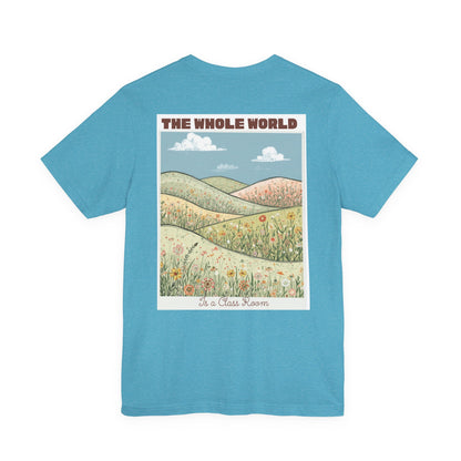 The Whole World Tee — Vintage Meadow Graphic T-Shirt