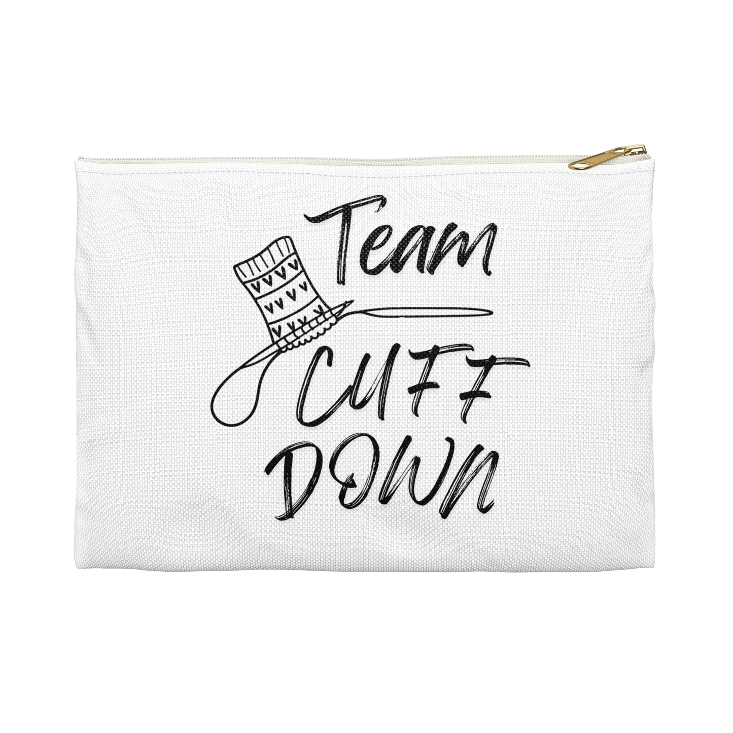 Accessory Pouch — "Team Cuff Down" Winter Print Zipper Pouch