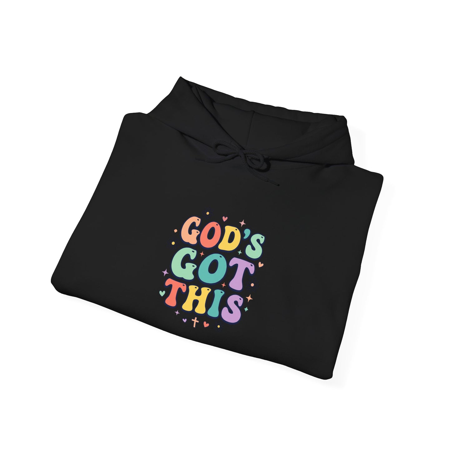 God's Got This Hoodie | Colorful Christian Encouragement, Retro Pastel Groovy