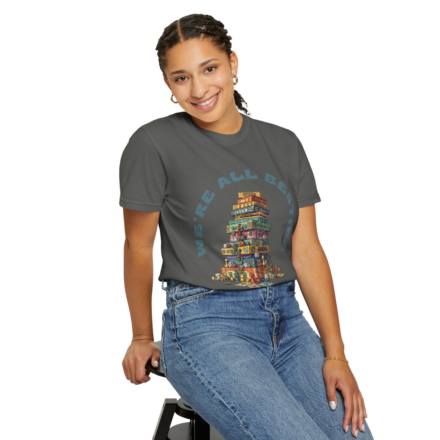 Game Night Besties T-Shirt — "We're All Besties Until Game Night" Graphic Tee