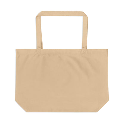 Beach Day Canvas Tote Bag – "Knit Girl Summer" Illustrated Eco Shopper