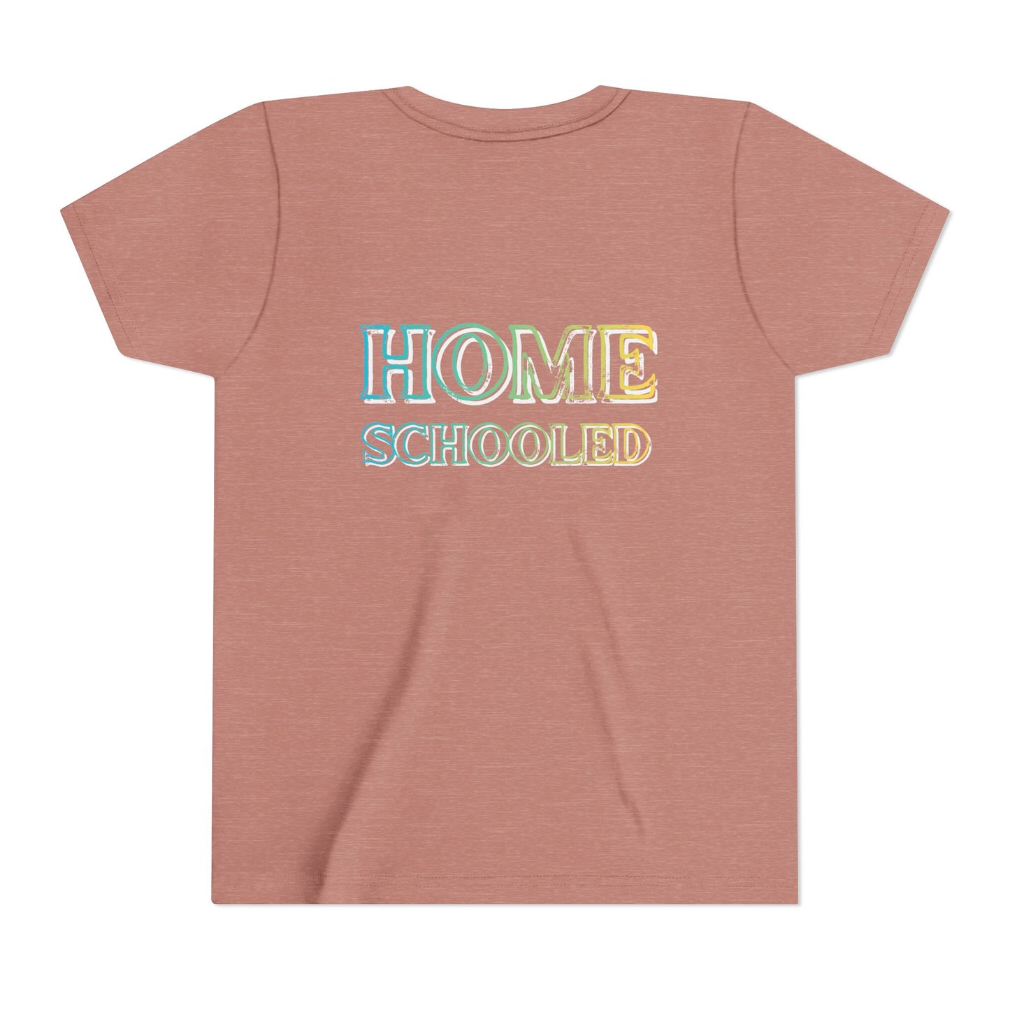 Home Schooled Youth Tee | Pastel Gradient Text, Back Print