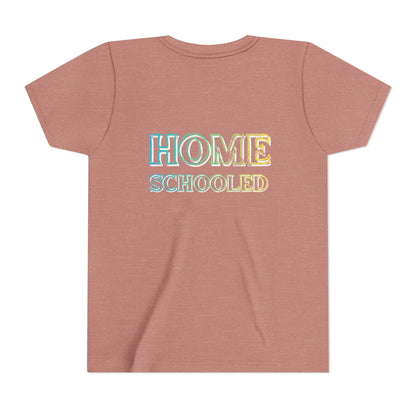 Home Schooled Youth Tee | Pastel Gradient Text, Back Print