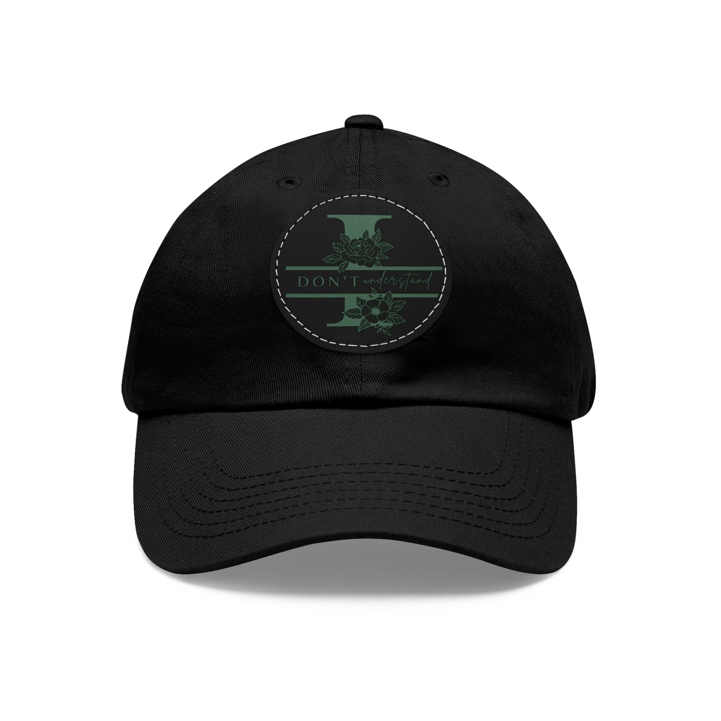Hat  I dont uinderstand  Leather Patch Baseball Cap