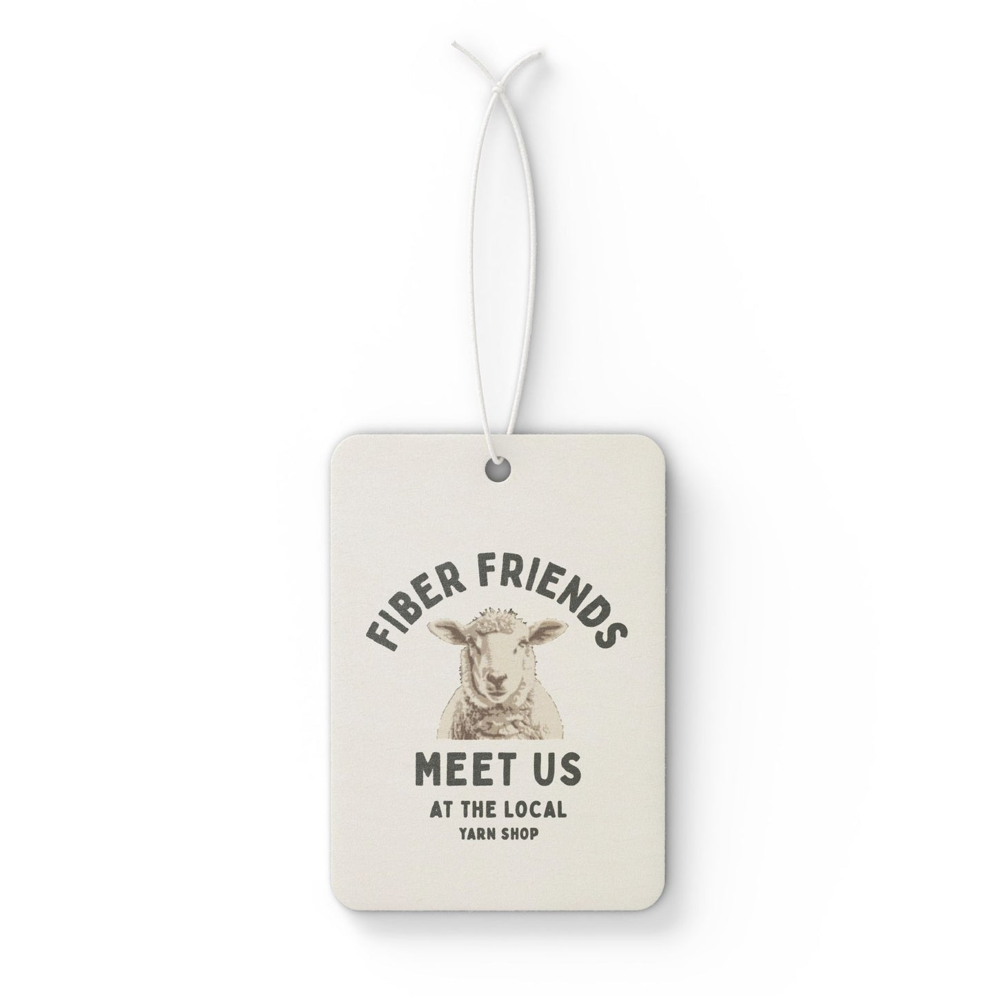 Car Air Freshener — "Fiber Friends"  Design (Meet Us at the Local Yarn Shop)