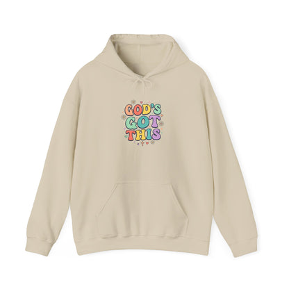 God's Got This Hoodie | Colorful Christian Encouragement, Retro Pastel Groovy
