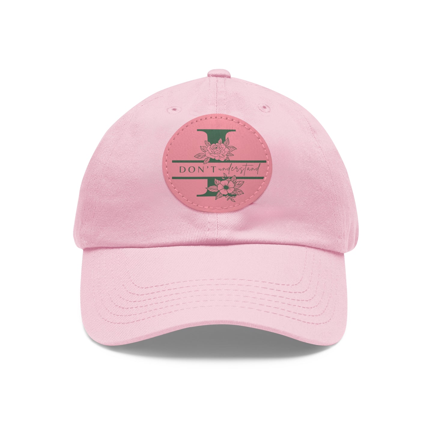 Hat  I dont uinderstand  Leather Patch Baseball Cap