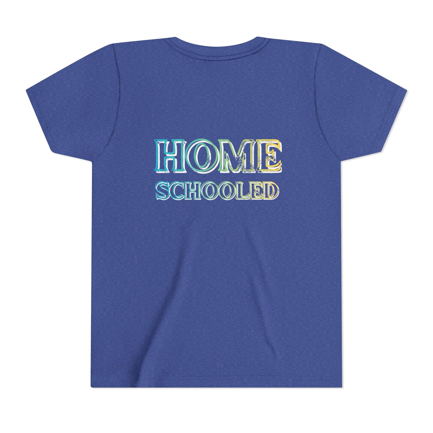 Home Schooled Youth Tee | Pastel Gradient Text, Back Print