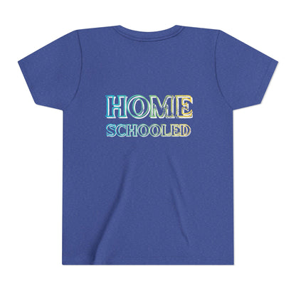 Home Schooled Youth Tee | Pastel Gradient Text, Back Print