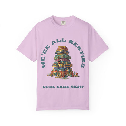 Game Night Besties T-Shirt — "We're All Besties Until Game Night" Graphic Tee