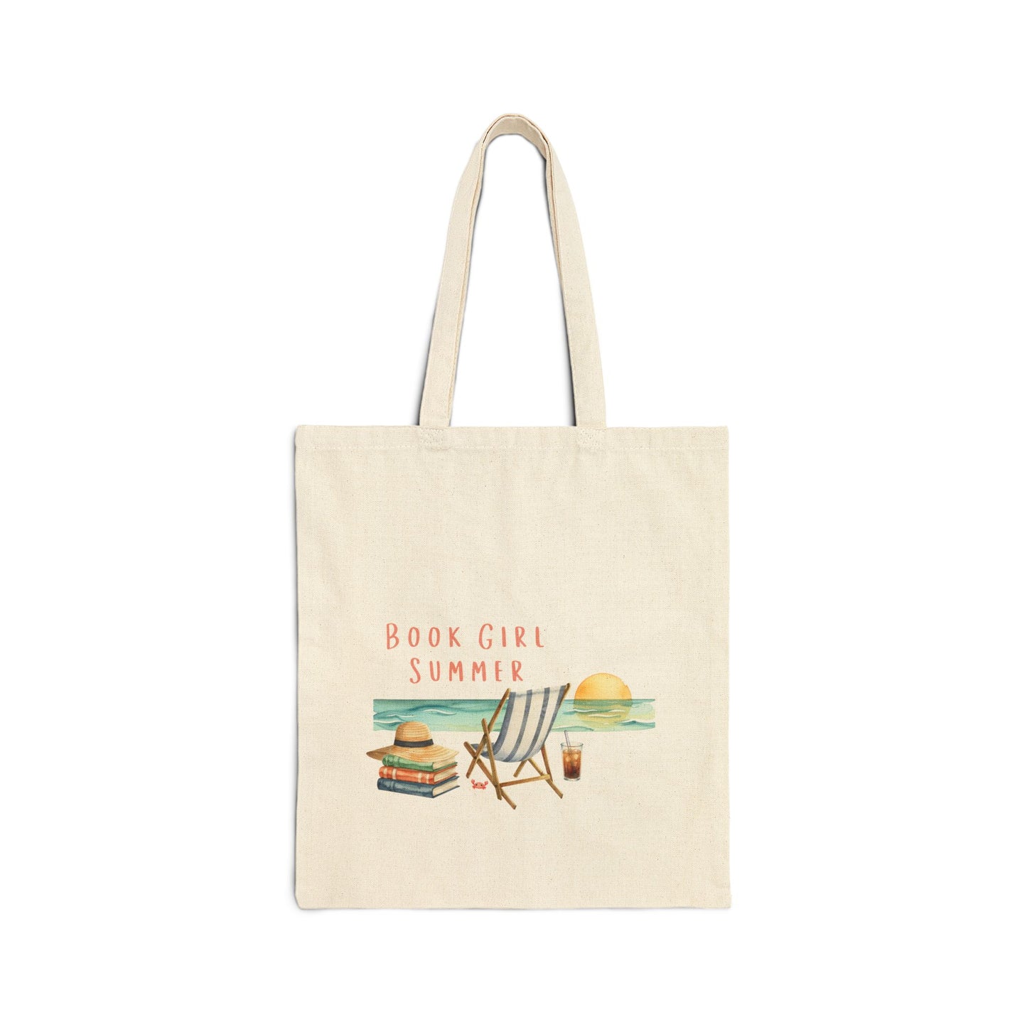 Book Girl Summer Tote Bag — Beach Reading Canvas Tote
