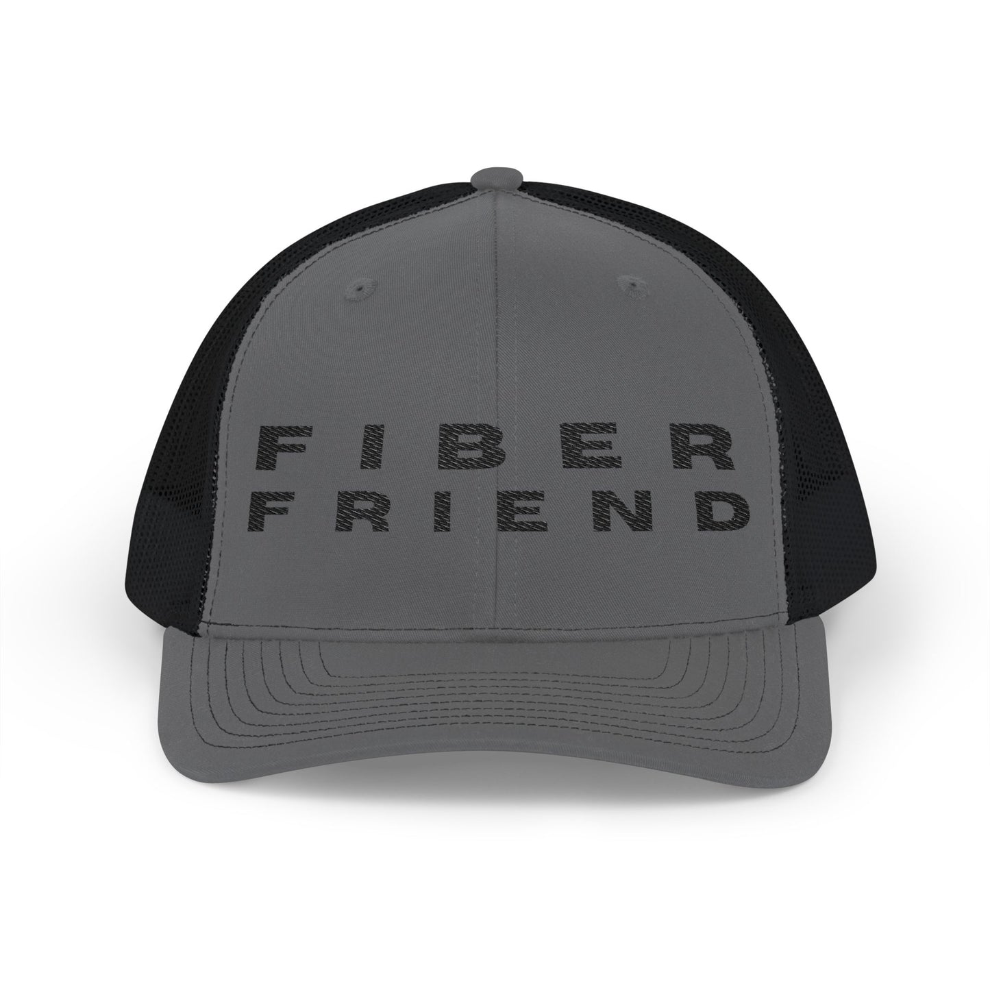 Fiber Friend Cap | Trucker Snapback Hat, Mesh Back Embroidered Text