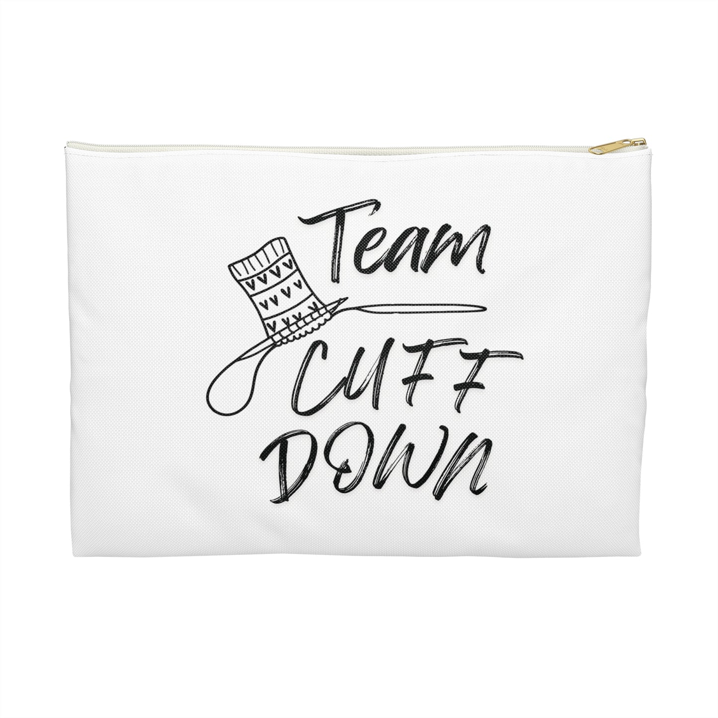 Accessory Pouch — "Team Cuff Down" Winter Print Zipper Pouch