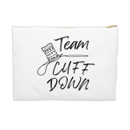 Accessory Pouch — "Team Cuff Down" Winter Print Zipper Pouch