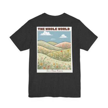 The Whole World Tee — Vintage Meadow Graphic T-Shirt
