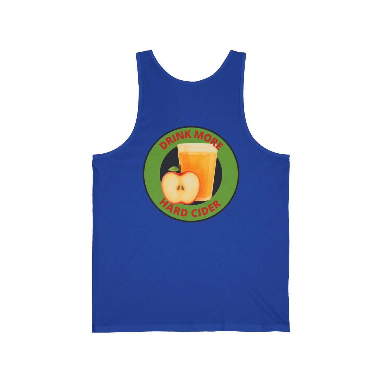 Hard Cider Tank Top — "Drink More Hard Cider" Apple Juice Design