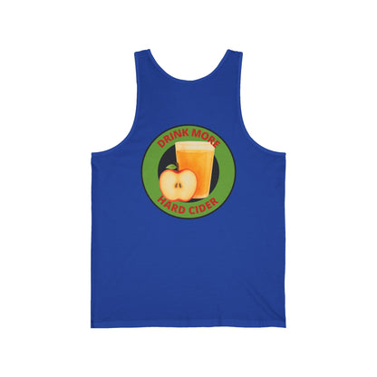 Hard Cider Tank Top — "Drink More Hard Cider" Apple Juice Design
