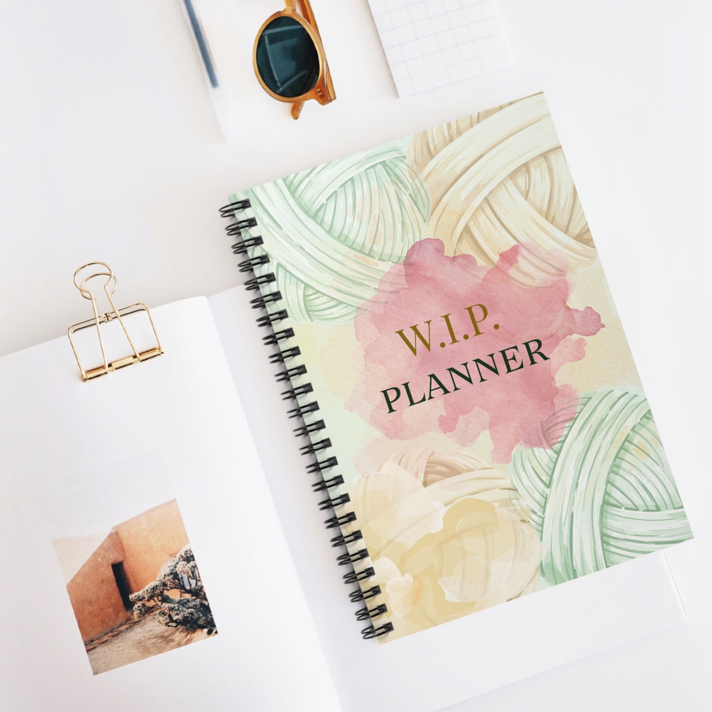 W.I.P. Planner Spiral Notebook — Knitting Project Tracker & To-Do Journal