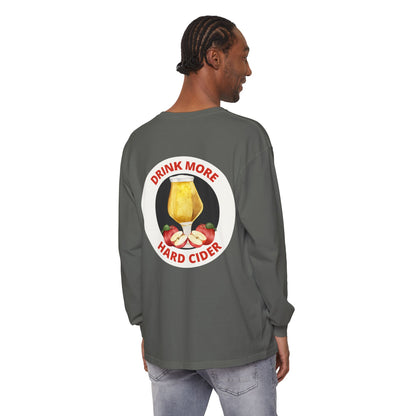 Hard Cider Long Sleeve Tee — “Drink More Hard Cider” Graphic
