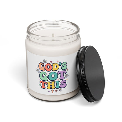 God's Got This Candle, Christian Encouragement, Retro Pastel Soy
