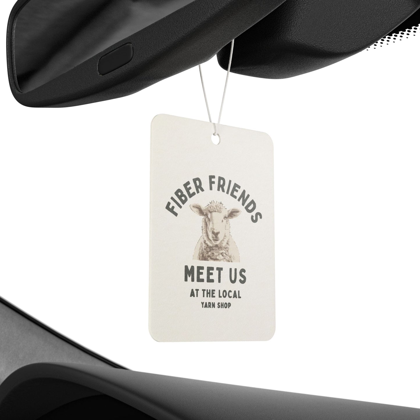 Car Air Freshener — "Fiber Friends"  Design (Meet Us at the Local Yarn Shop)