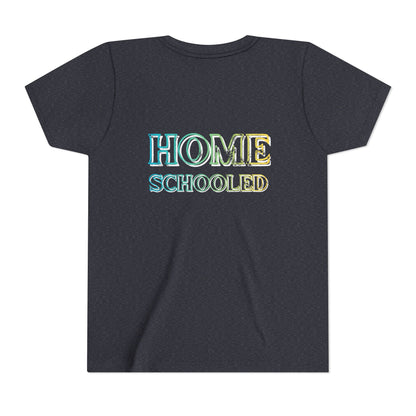 Home Schooled Youth Tee | Pastel Gradient Text, Back Print