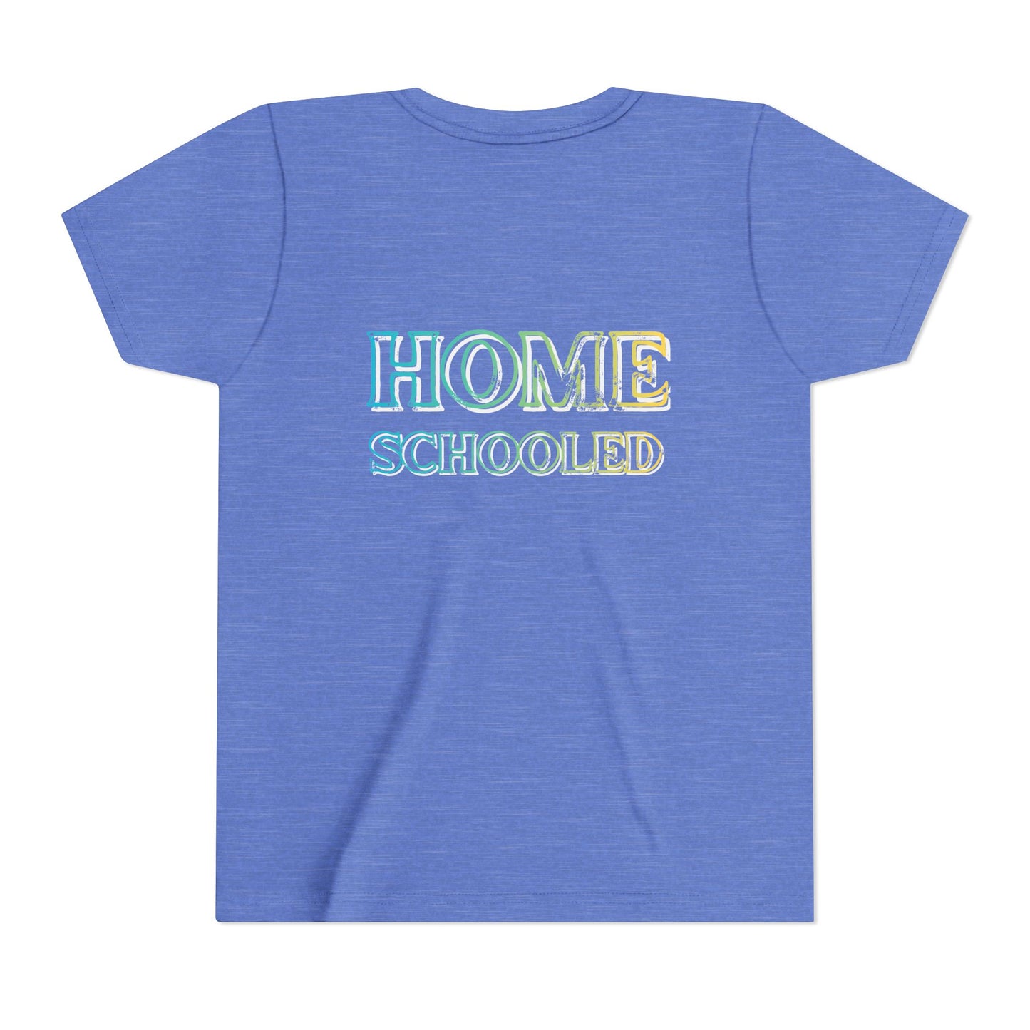 Home Schooled Youth Tee | Pastel Gradient Text, Back Print
