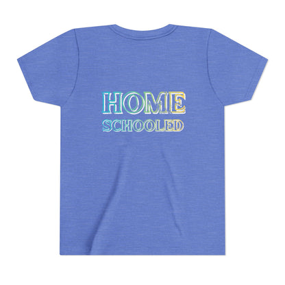 Home Schooled Youth Tee | Pastel Gradient Text, Back Print