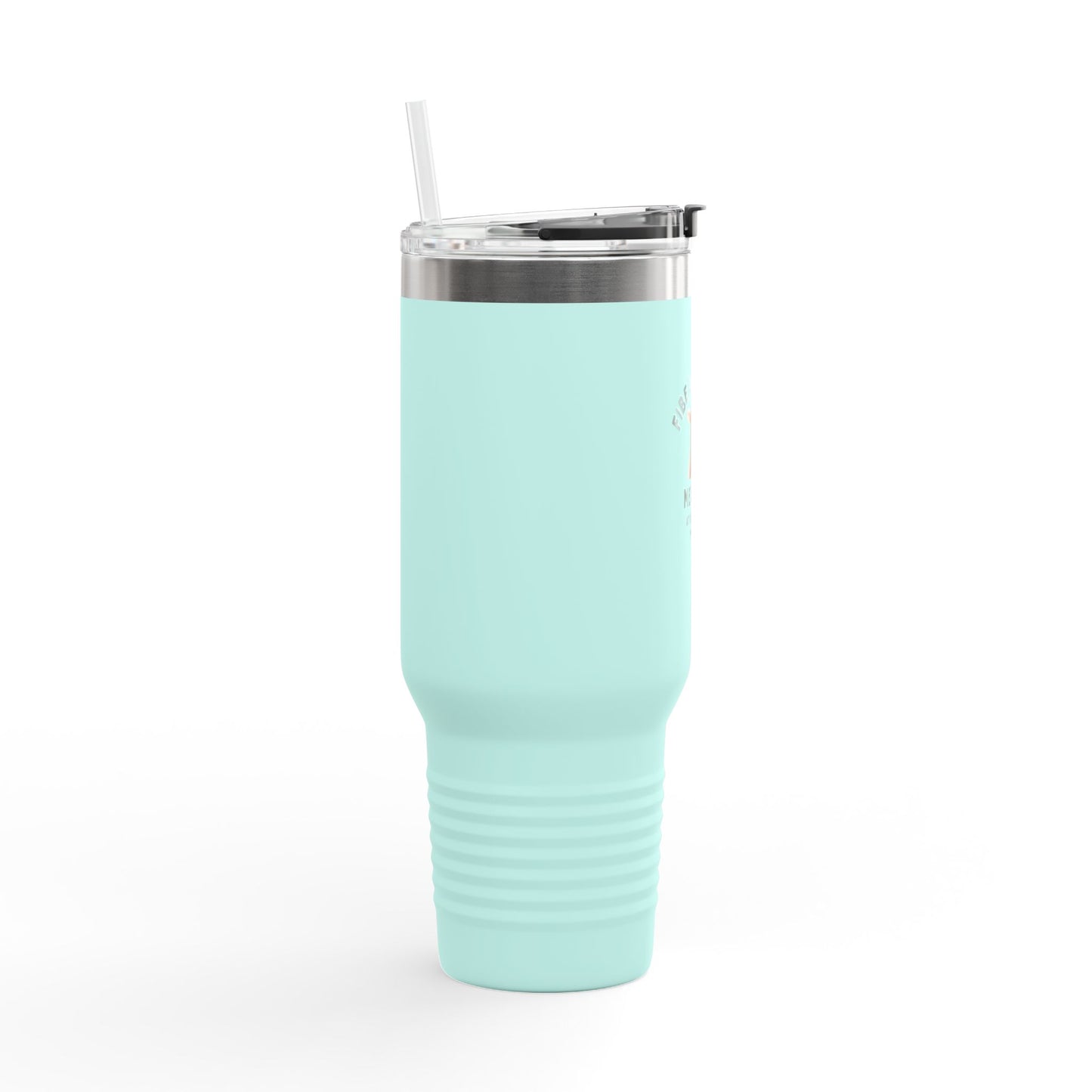 40oz Insulated Travel Mug - 'Fiber Friends Meet Us' Cute Sheep Design