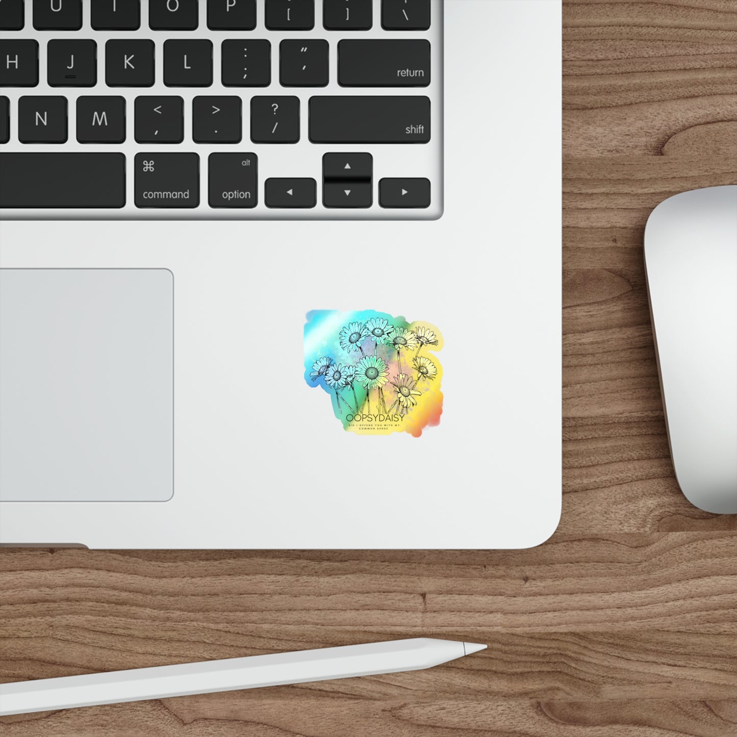 Holographic Daisy Die-Cut Sticker — Oopsydaisy Floral Rainbow Sticker