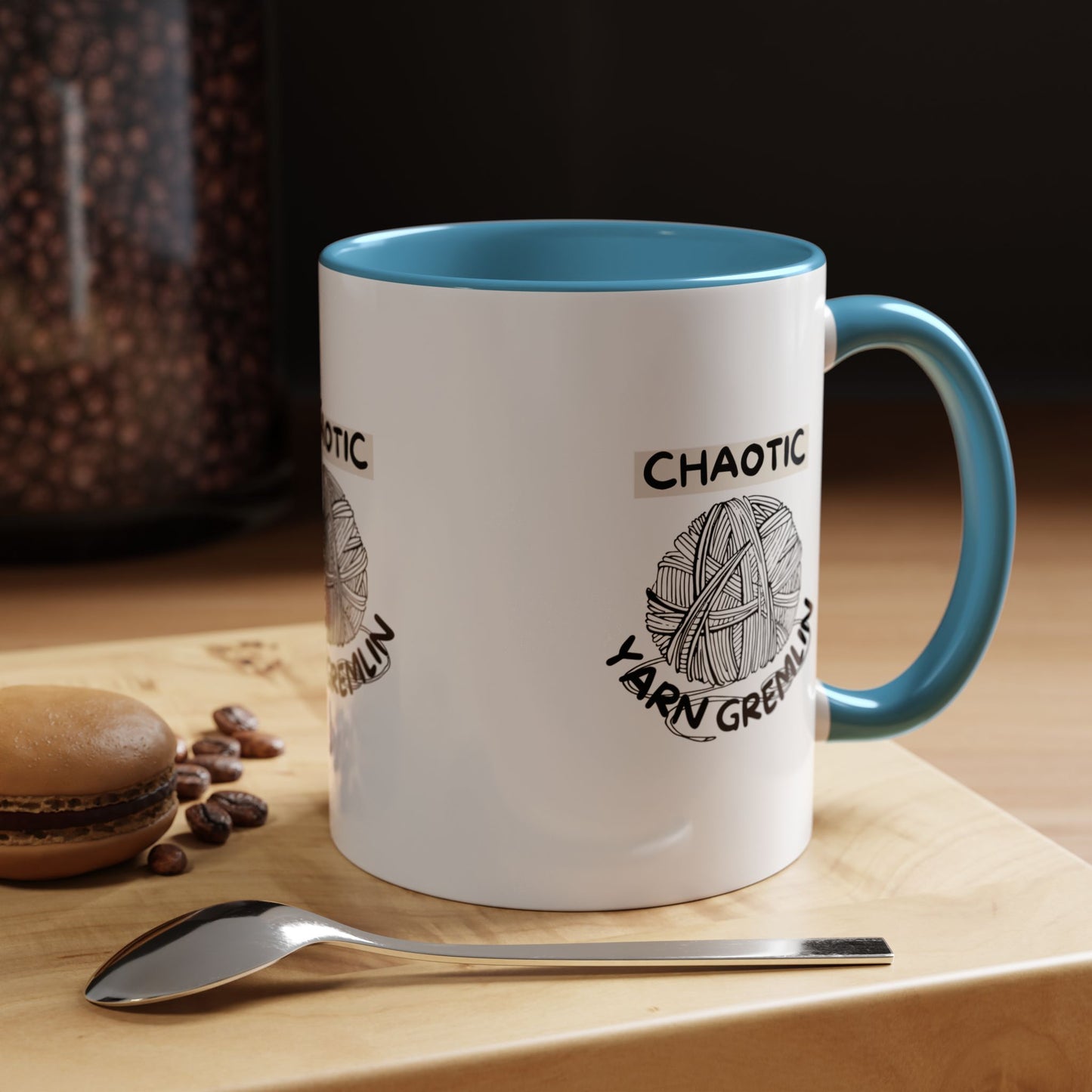 Chaotic Yarn Gremlin Mug – Funny Knitting Coffee Cup (11/15oz)