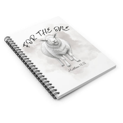 For The One Sheep Spiral Notebook — Matthew 18:12 Journal
