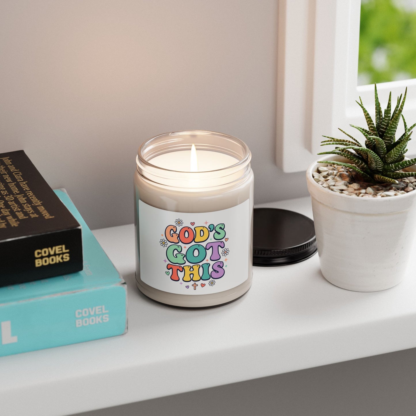 God's Got This Candle, Christian Encouragement, Retro Pastel Soy