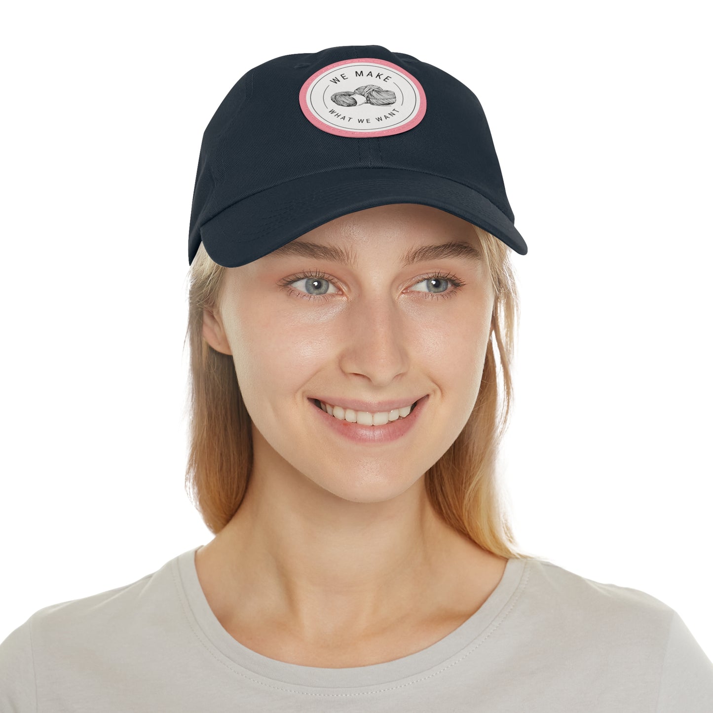 Dad Hat — Round Leather Patch “We Make What We Make”