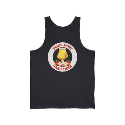 Hard Cider Tank Top — "Drink More Hard Cider" Graphic Beverage Tank
