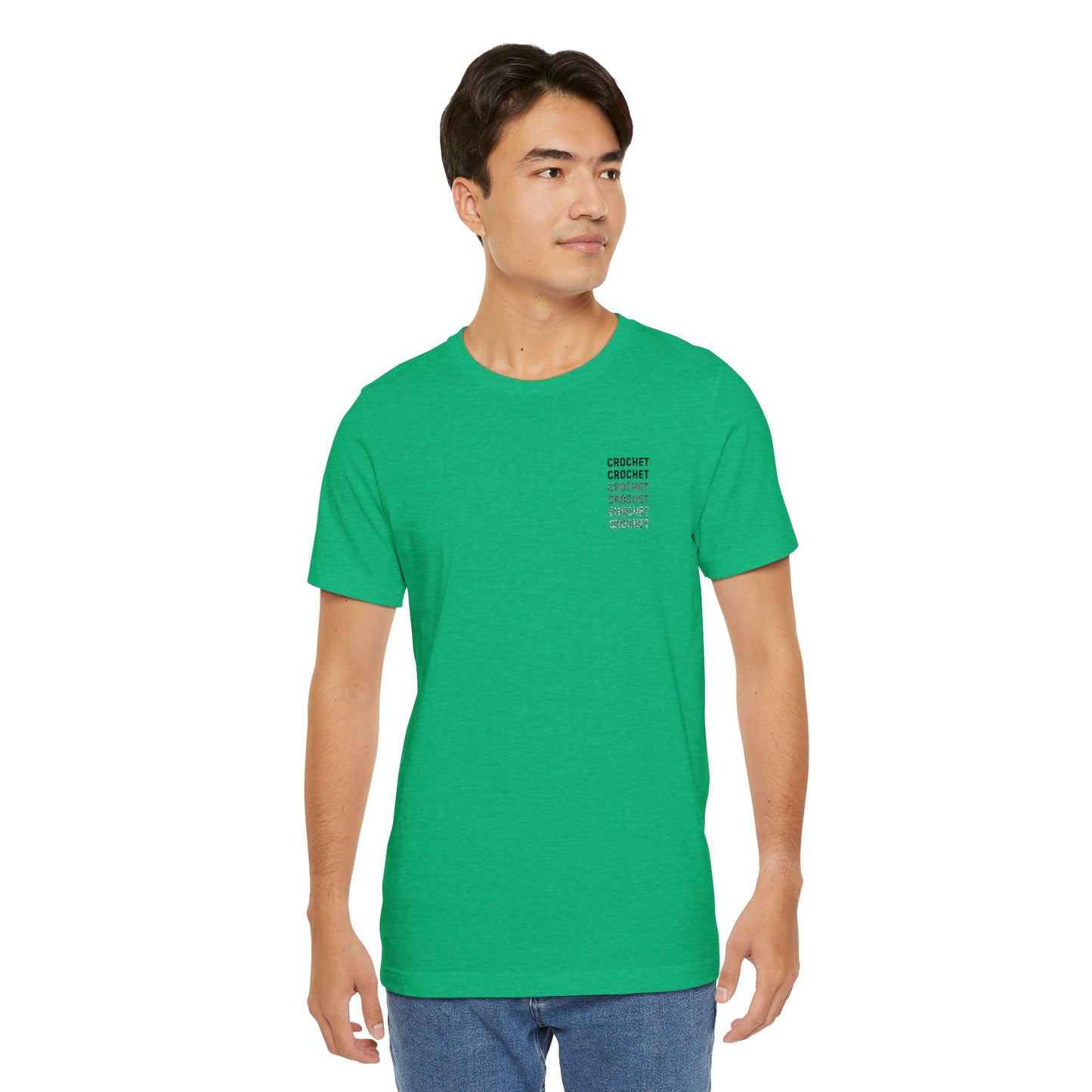 Orange Small-Logo Tee — 'Crochet' Graphic Pocket T-Shirt