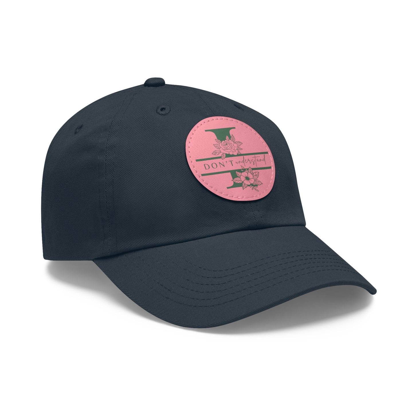 Hat  I dont uinderstand  Leather Patch Baseball Cap