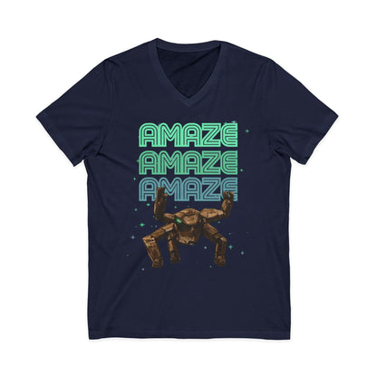 Amaze  VNeck Tee  Retro Graphic Shirt