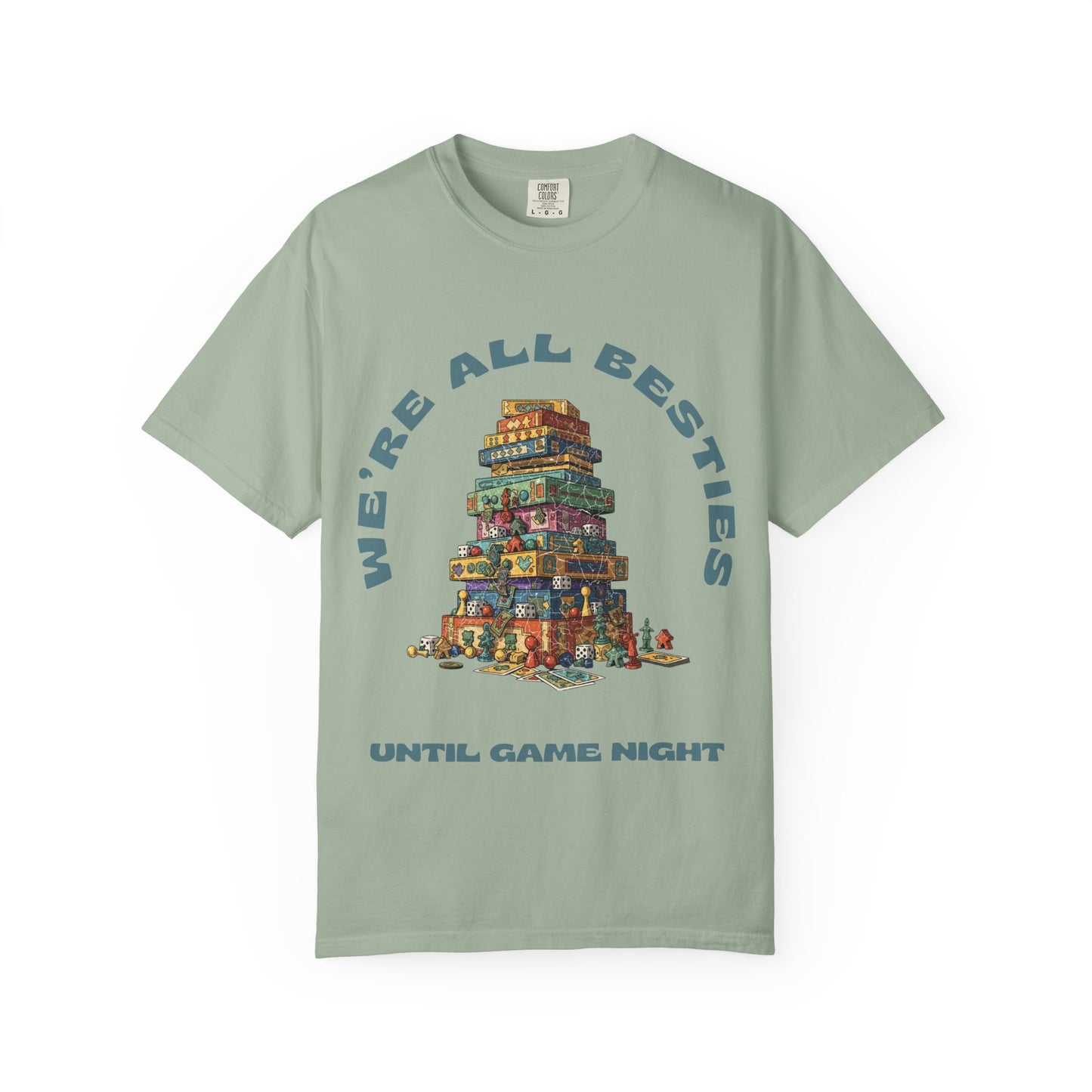 Game Night Besties T-Shirt — "We're All Besties Until Game Night" Graphic Tee